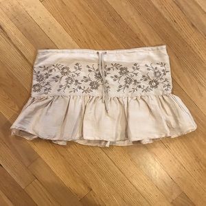 Cream Abercrombie & Fitch floral skirt - small